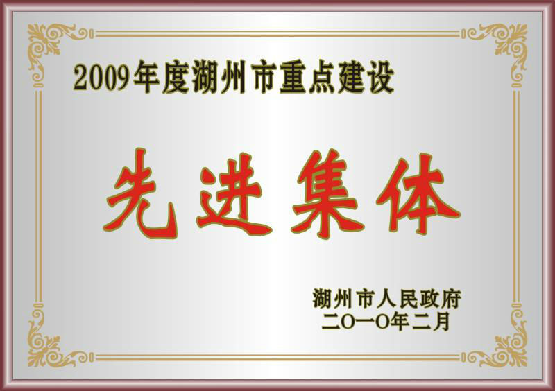 2009年度湖州市重点建设先进集体